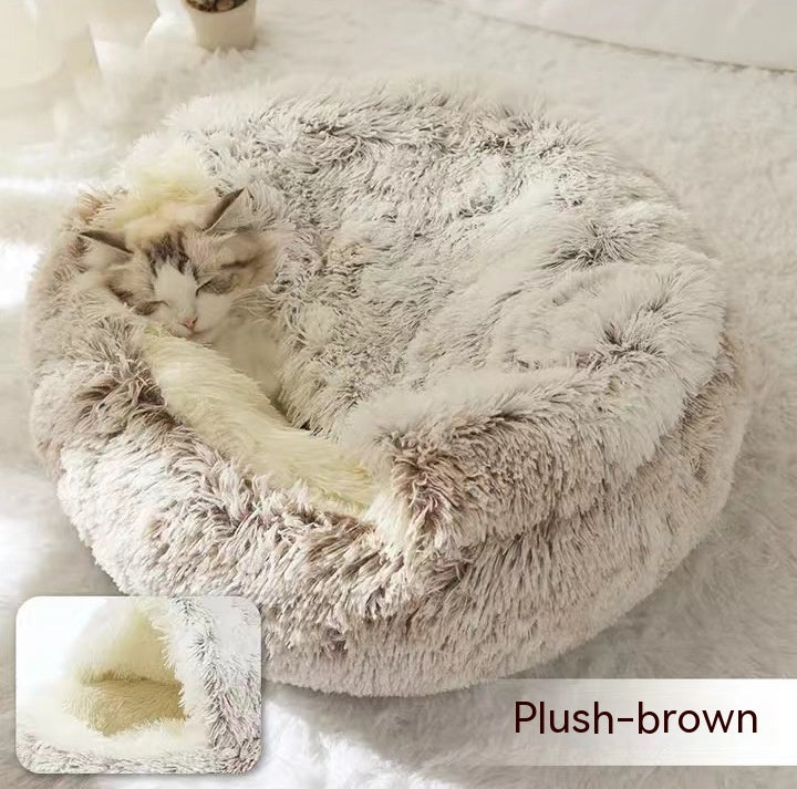 Cama Redonda 2 en 1 para Perros y Gatos - nexbuy.com.mx