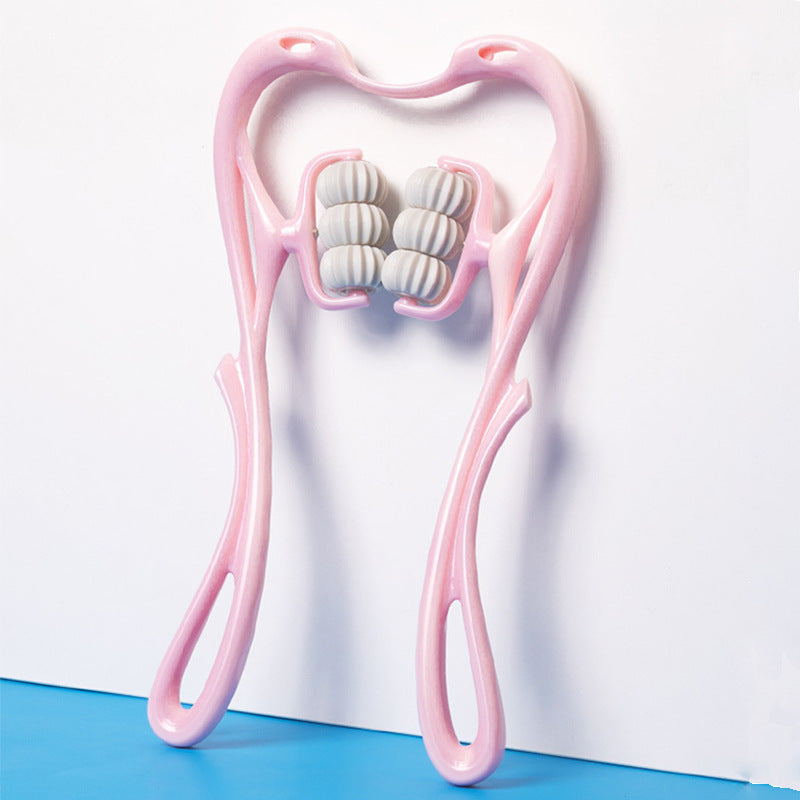 Masajeador Manual Multifuncional de Cuello con Seis Ruedas - nexbuy.com.mx