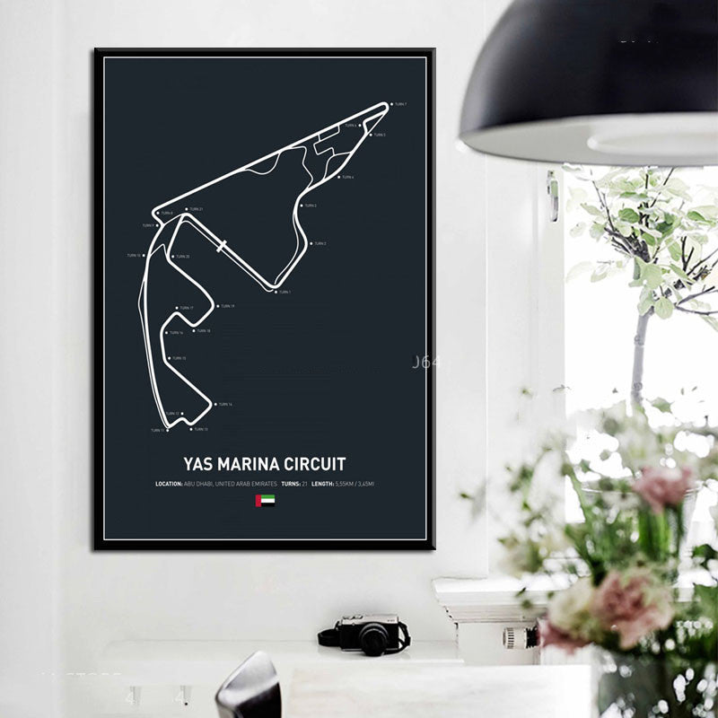 Póster en Lienzo de Circuito de Fórmula 1 – Estilo y Pasión en Cada Detalle - nexbuy.com.mx