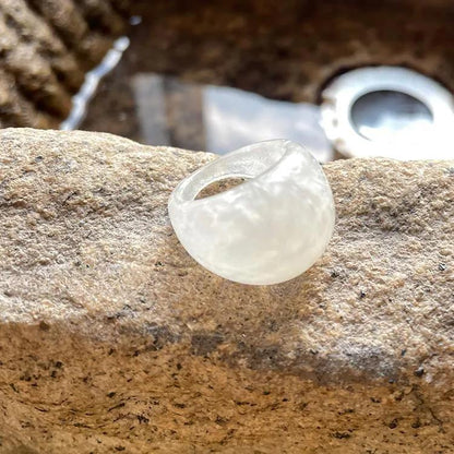 Anillo De Resina color coral