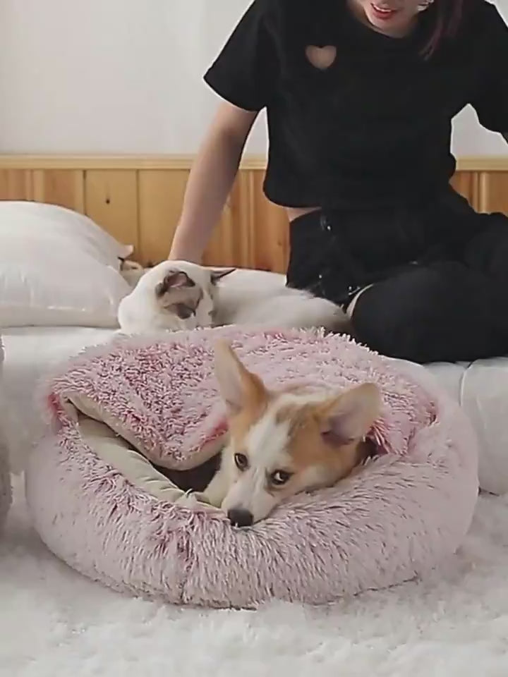 Cama Redonda 2 en 1 para Perros y Gatos - nexbuy.com.mx