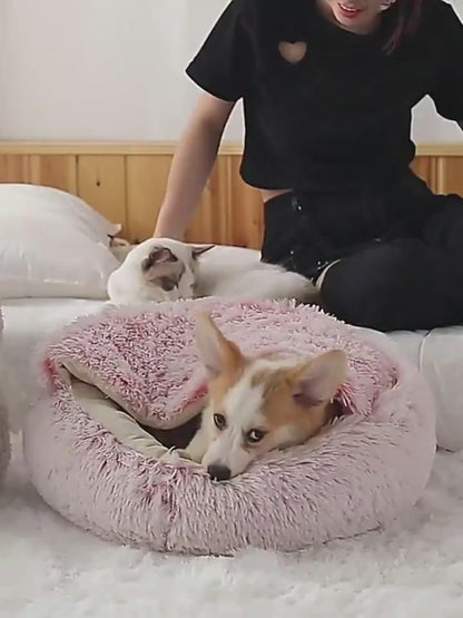 Cama Redonda 2 en 1 para Perros y Gatos - nexbuy.com.mx