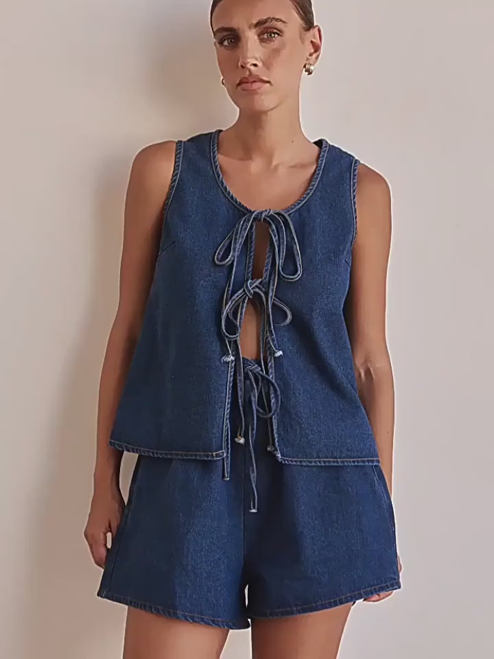 Blusa de Mezclilla para Mujer en Colores Modernos - Fashion Summer - nexbuy.com.mx