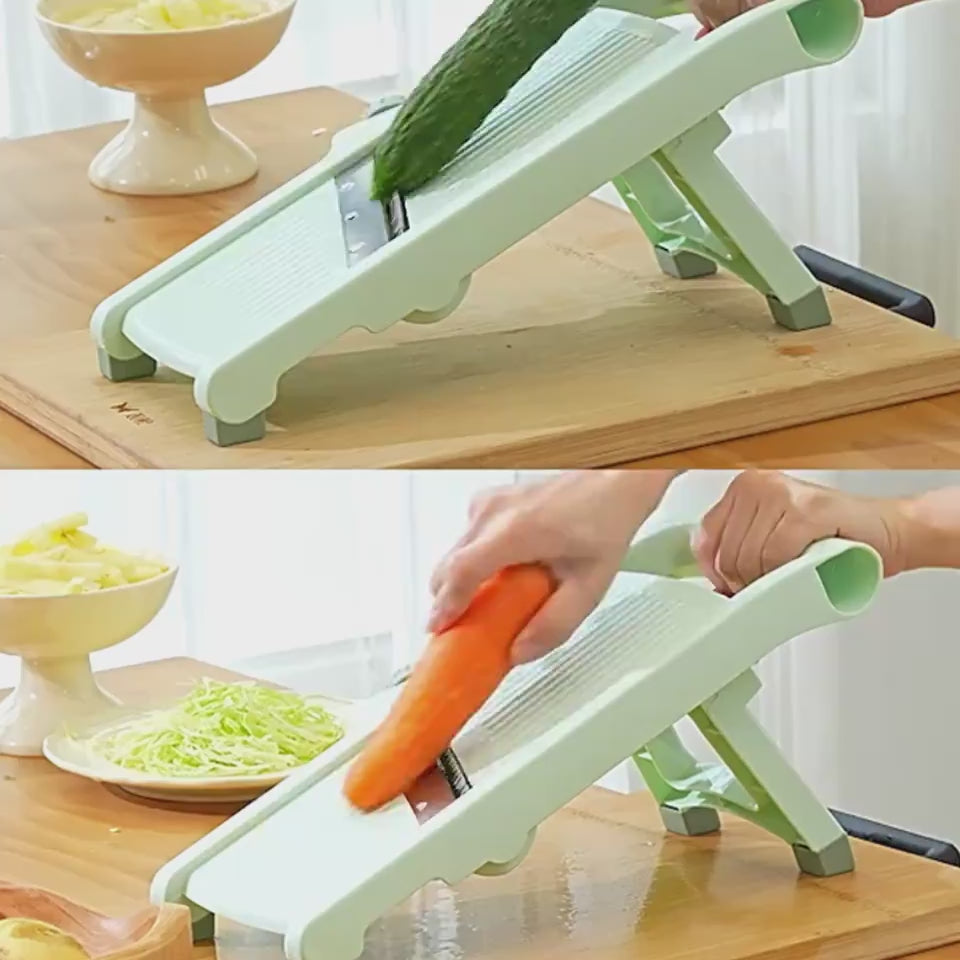Cortadora de verduras, trituradora de papas y ralladora de frutas multifuncional con mango - nexbuy.com.mx