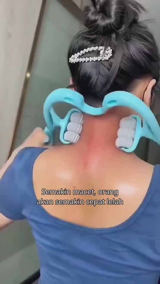 Masajeador Manual Multifuncional de Cuello con Seis Ruedas - nexbuy.com.mx