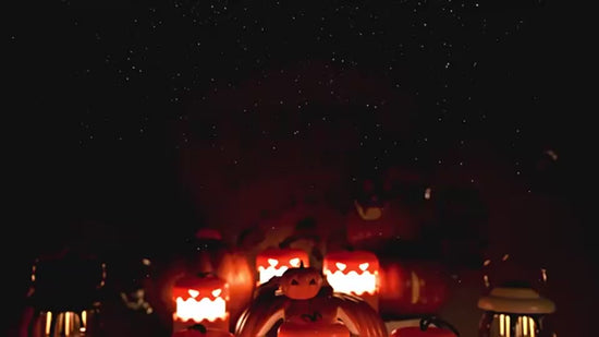Pequeña lámpara LED nocturna plegable con forma de calabaza para fiesta de Halloween - nexbuy.com.mx