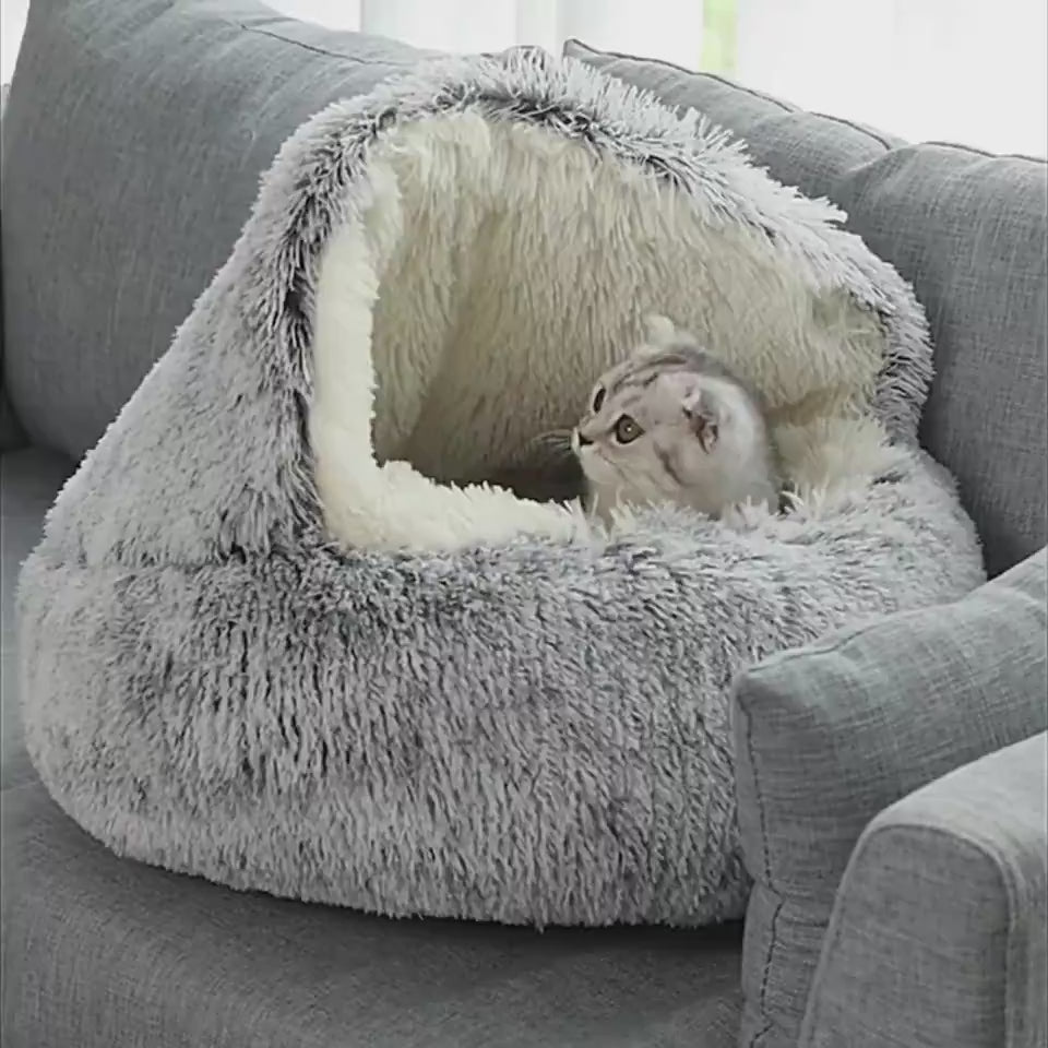 Cama Redonda 2 en 1 para Perros y Gatos - nexbuy.com.mx